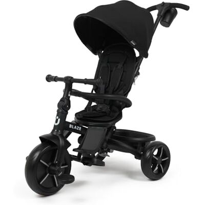 BABYLO Blaze Baby Trike, 6 in1 Kids Tricycle, grows with your baby, adjustable seat and handle, removable canopy, 5-point safety harness, 10 months to 6 year, Black BABYLO Blaze Baby Trike, 6 in1 Kids Tricycle, grows with your baby, adjustable seat and handle, removable canopy, 5-point safety harness, 10 months to 6 year, Black