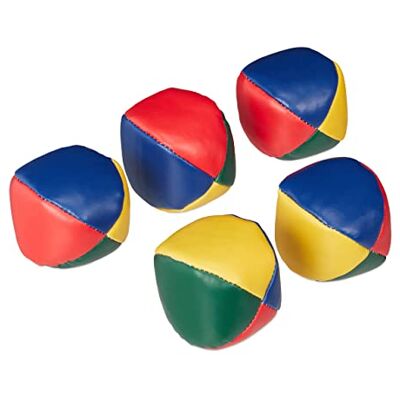 Relaxdays Juggling Balls Set of 5, Soft, Colourful, Ø 6.5 cm for Beginners & Professionals, Children & Adults Relaxdays Juggling Balls Set of 5, Soft, Colourful, Ø 6.5 cm for Beginners & Professionals, Children & Adults