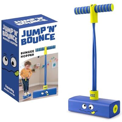 Toyrific Jump ‘N’ Bouncer Bungee Hopper, Pogo Stick for Kids 3+, Foam Pogo Jumper Stick, Garden Toys Games, Blue Toyrific Jump ‘N’ Bouncer Bungee Hopper, Pogo Stick for Kids 3+, Foam Pogo Jumper Stick, Garden Toys Games, Blue