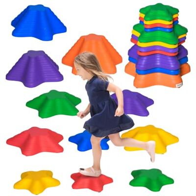 Outsunny 11-Pcs Stepping Stones Kids Non-slip Obstacle Course Multicoloured Starfish Style, Stackable Balance Blocks, Garden Toys, Encourage Toddler Sensory Toys, Indoor Outdoor Outsunny 11-Pcs Stepping Stones Kids Non-slip Obstacle Course Multicoloured Starfish Style, Stackable Balance Blocks, Garden Toys, Encourage Toddler Sensory Toys, Indoor Outdoor