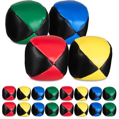 Relaxdays Juggling Balls, Set of 20, for Beginners and Professionals, Soft, Children, Adults, Set, Ø 6.5 cm, Colourful Relaxdays Juggling Balls, Set of 20, for Beginners and Professionals, Soft, Children, Adults, Set, Ø 6.5 cm, Colourful