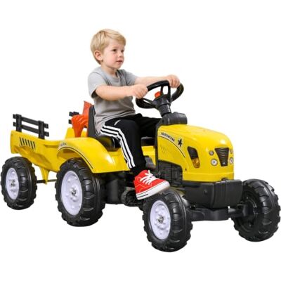 HOMCOM - Shovel & rake - Four wheels - Ride-on tractor - Pedal Go Kart HOMCOM - Shovel & rake - Four wheels - Ride-on tractor - Pedal Go Kart
