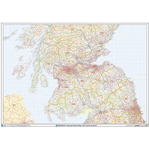 XYZ Maps South Scotland Postcode District Wall Map-Paper XYZ Maps South Scotland Postcode District Wall Map-Paper