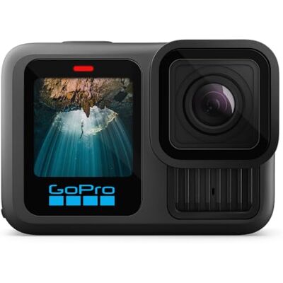 GoPro HERO13 Black Waterproof Action Camera with 5.3K60 Video, 27MP Photo + Compatability with HB-Series Lenses GoPro HERO13 Black Waterproof Action Camera with 5.3K60 Video, 27MP Photo + Compatability with HB-Series Lenses