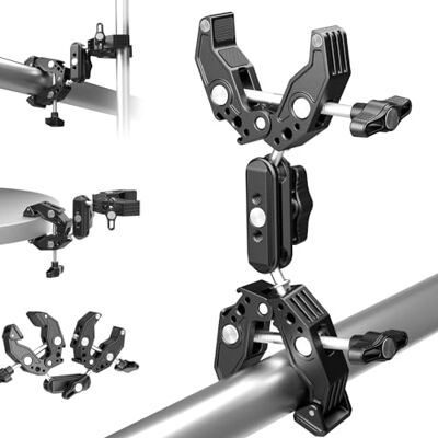 NEEWER Double Super Clamp Camera Mount with Magic Arm, Cold Shoes NEEWER Double Super Clamp Camera Mount with Magic Arm, Cold Shoes
