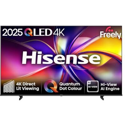 Hisense 43" 43E78QTUK QLED Smart AI TV 4K Direct Lit Viewing, Quantum Dot Colour, Hi-View AI Engine, Dolby Vision, Dolby Atmos with Freely, Disney +, YouTube, Netflix Hisense 43" 43E78QTUK QLED Smart AI TV 4K Direct Lit Viewing, Quantum Dot Colour, Hi-View AI Engine, Dolby Vision, Dolby Atmos with Freely, Disney +, YouTube, Netflix