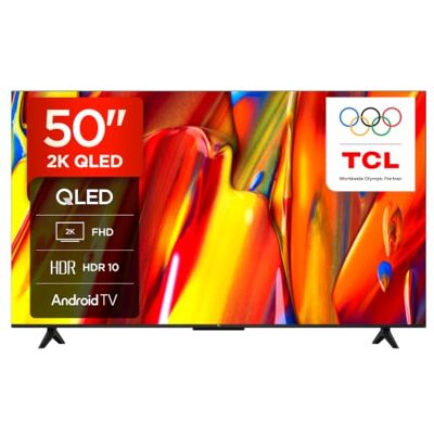 TCL 50V5C-UK 50Inch Full HD Smart QLED Direct LED TV with Android TV and HDR Compatible with Google Cast and Google Home, Slim Design TCL 50V5C-UK 50Inch Full HD Smart QLED Direct LED TV with Android TV and HDR Compatible with Google Cast and Google Home, Slim Design