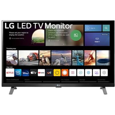 LG Electronics TV Monitor 27TQ625S, 27 Inch, Full HD 1080p IPS Panel, Wifi & Bluetooth Connectivity, Virtually Borderless, webOS Smart TV Apps with Remote Control, Black LG Electronics TV Monitor 27TQ625S, 27 Inch, Full HD 1080p IPS Panel, Wifi & Bluetooth Connectivity, Virtually Borderless, webOS Smart TV Apps with Remote Control, Black