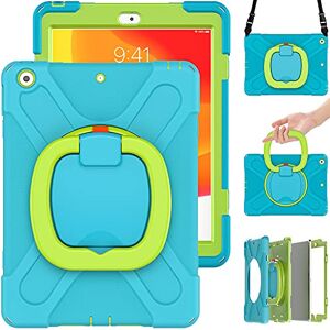YEOU Commute Case for iPad Pro 9.7, Heavy Duty Shockproof Kids Case with Screen Protector 3 in 1 Shockproof Bumper with 360° Ring Holder Stand Carrying Strap (Light Blue+Green) YEOU Commute Case for iPad Pro 9.7, Heavy Duty Shockproof Kids Case with Screen Protector 3 in 1 Shockproof Bumper with 360° Ring Holder Stand Carrying Strap (Light Blue+Green)