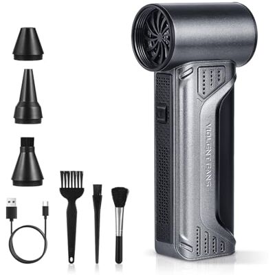 Lychico Electric Air Duster, 160000RPM Compressed Air Duster, Super High-Speed Air Blower, Replace Compressed Air Cans,Keyboard and PC Clean, Adjustable Air Blower for Outdoors,Car,Home Lychico Electric Air Duster, 160000RPM Compressed Air Duster, Super High-Speed Air Blower, Replace Compressed Air Cans,Keyboard and PC Clean, Adjustable Air Blower for Outdoors,Car,Home