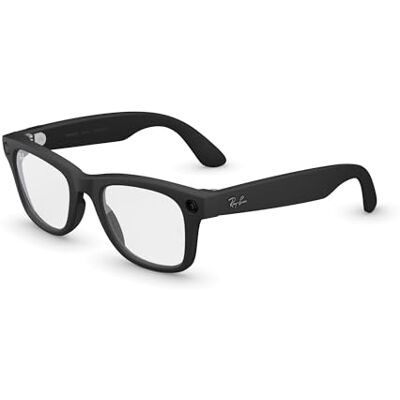 Ray-Ban Meta Gen 2 Wayfarer AI Glasses for Men & Women Matte Black 12MP Camera 3K Ultra HD Video, Voice Command, Open-Ear Audio, 8H Battery, Meta AI App Clear Lenses Ray-Ban Meta Gen 2 Wayfarer AI Glasses for Men & Women Matte Black 12MP Camera 3K Ultra HD Video, Voice Command, Open-Ear Audio, 8H Battery, Meta AI App Clear Lenses