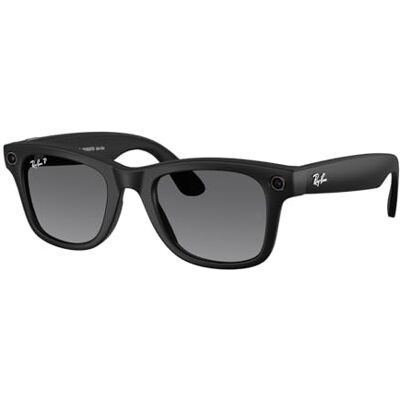 Ray-Ban Meta (Gen 2) Wayfarer AI Glasses for Men, Women — 12 MP Camera, 3K Ultra HD Video, Open-Ear Audio, Meta AI — 2X Battery Life — Matte Black/Polar Gradient Graphite Lenses Ray-Ban Meta (Gen 2) Wayfarer AI Glasses for Men, Women — 12 MP Camera, 3K Ultra HD Video, Open-Ear Audio, Meta AI — 2X Battery Life — Matte Black/Polar Gradient Graphite Lenses