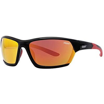 Zippo Sports Glasses, Black/Red, Unisex Sunglasses for Women and Men, UV 400 Protection, Cycling Glasses, Sporty Design Zippo Sports Glasses, Black/Red, Unisex Sunglasses for Women and Men, UV 400 Protection, Cycling Glasses, Sporty Design