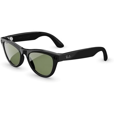 Ray-Ban Meta Gen 2 Skyler AI Glasses for Men & Women Shiny Black 12MP Camera, 3K Ultra HD Video, Voice Command, Open-Ear Audio, 8H Battery, Meta AI App G15 Green Lenses Ray-Ban Meta Gen 2 Skyler AI Glasses for Men & Women Shiny Black 12MP Camera, 3K Ultra HD Video, Voice Command, Open-Ear Audio, 8H Battery, Meta AI App G15 Green Lenses