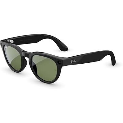 Ray-Ban Meta Gen 2 Headliner AI Glasses for Men & Women Shiny Black 12MP Camera, 3K Ultra HD Video, Voice Command, Open-Ear Audio, 8H Battery, Meta AI App G-15 Green Lenses Ray-Ban Meta Gen 2 Headliner AI Glasses for Men & Women Shiny Black 12MP Camera, 3K Ultra HD Video, Voice Command, Open-Ear Audio, 8H Battery, Meta AI App G-15 Green Lenses