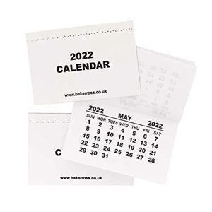Baker Ross FC177 2022 Calendar Pads for Kids - Pack of 20, Ideal for Schools and Home, White Mini Calendar Tear Off Pads