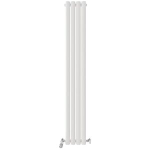 iBathUK Vertical Single Oval Panel Radiator Matt White 1600 x 240mm Heater with Valve iBathUK Vertical Single Oval Panel Radiator Matt White 1600 x 240mm Heater with Valve