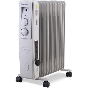 Belaco Oil Filled Radiator 11 Fins, Portable Electric Heater with Adjustable Thermostat, 3 Heat Settings, Overheat Protection, 2500W, Heavy-Duty Castors Grey Belaco Oil Filled Radiator 11 Fins, Portable Electric Heater with Adjustable Thermostat, 3 Heat Settings, Overheat Protection, 2500W, Heavy-Duty Castors Grey