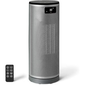 Amazon Basics Electric Heater, Portable Ceramic Fan Heater, 70° Oscillation, 1800W, 16inch, Grey Amazon Basics Electric Heater, Portable Ceramic Fan Heater, 70° Oscillation, 1800W, 16inch, Grey