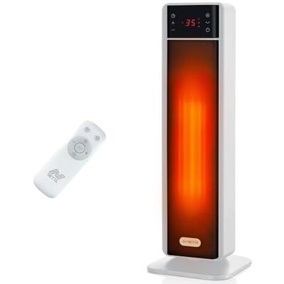 NETTA 23 Inch Tall Tower Heater 2000W Electric Ceramic Fan Heater with Remote Control & LED Display 75° Oscillation, Adjustable Thermostat & 24H Timer Energy Efficient Portable Space Heater NETTA 23 Inch Tall Tower Heater 2000W Electric Ceramic Fan Heater with Remote Control & LED Display 75° Oscillation, Adjustable Thermostat & 24H Timer Energy Efficient Portable Space Heater