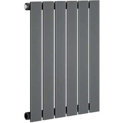 iBathUK Apex Wall Mounted Horizontal Single Slim Flat Panel Designer Radiator, Steel Central Heating Panel Heater, Bottom Feed, Bathroom & Living Room Radiator in Matt Anthracite, 600 x 456mm iBathUK Apex Wall Mounted Horizontal Single Slim Flat Panel Designer Radiator, Steel Central Heating Panel Heater, Bottom Feed, Bathroom & Living Room Radiator in Matt Anthracite, 600 x 456mm
