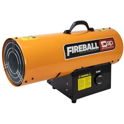 SIP FIREBALL DV170 Propane Gas Space Heater, Electric 230V / 110V Dual Voltage, 50kW / 170,000 BTU/hr, 40,892ft³ Heating Area SIP FIREBALL DV170 Propane Gas Space Heater, Electric 230V / 110V Dual Voltage, 50kW / 170,000 BTU/hr, 40,892ft³ Heating Area
