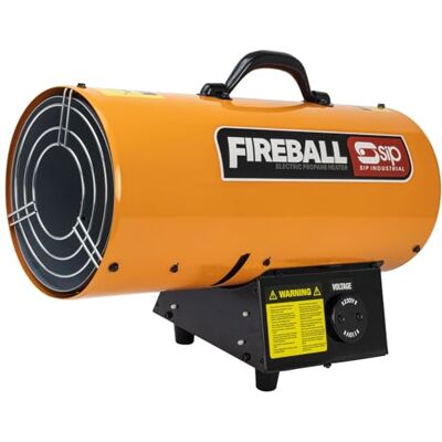 SIP FIREBALL DV85 Propane Gas Space Heater, Electric 230V / 110V Dual Voltage, 24.9kW / 85,500 BTU/hr, 20,300ft³ Heating Area SIP FIREBALL DV85 Propane Gas Space Heater, Electric 230V / 110V Dual Voltage, 24.9kW / 85,500 BTU/hr, 20,300ft³ Heating Area
