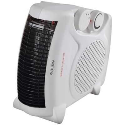 Warmlite Thermo Fan Heater with 2 Heat Settings and Overheat Protection, 2000W, White, WL44001 Warmlite Thermo Fan Heater with 2 Heat Settings and Overheat Protection, 2000W, White, WL44001