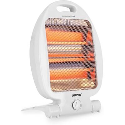Geepas - 800W Quartz Halogen Heater - 2-Heat Settings - Portable - Heater Geepas - 800W Quartz Halogen Heater - 2-Heat Settings - Portable - Heater