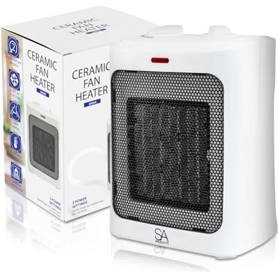 SA Products 2000W Mini Fan Heater, Ceramic Heater 3 Heat Settings & Fan Mode with Overheat and Tip-Over Protection Heaters For Home Low Energy Electric Fan Heater Portable Fan Heaters (White) SA Products 2000W Mini Fan Heater, Ceramic Heater 3 Heat Settings & Fan Mode with Overheat and Tip-Over Protection Heaters For Home Low Energy Electric Fan Heater Portable Fan Heaters (White)