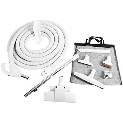 Cen-Tec Systems Central Vacuum Low Voltage Kit, Light Gray, 35 Ft. Hose Cen-Tec Systems Central Vacuum Low Voltage Kit, Light Gray, 35 Ft. Hose
