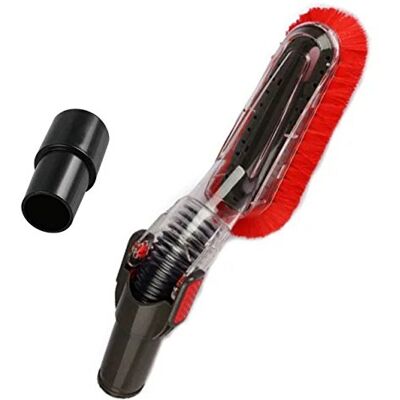 GIBTOOL Flexible Soft Dusting Brush & 35mm-32mm Adapter Perfect for Cleaning Furniture & Ceiling VAC Attachments for 1-1/4'' or 1-3/8'' Standard Hose GIBTOOL Flexible Soft Dusting Brush & 35mm-32mm Adapter Perfect for Cleaning Furniture & Ceiling VAC Attachments for 1-1/4'' or 1-3/8'' Standard Hose
