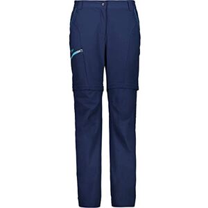 CMP 30T6586 Women's Long Zip Trekking Trousers with Colour Detail, womens, Trouser, 30T6586, Blue, D46 CMP 30T6586 Women's Long Zip Trekking Trousers with Colour Detail, womens, Trouser, 30T6586, Blue, D46