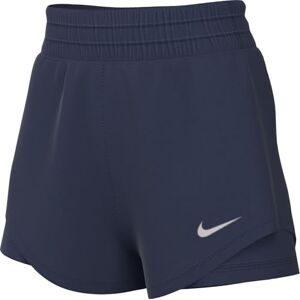 Nike Women's W Nk One Df Hr 3In 2N1 Shorts, Midnight Navy/Reflective Silv, XS Nike Women's W Nk One Df Hr 3In 2N1 Shorts, Midnight Navy/Reflective Silv, XS