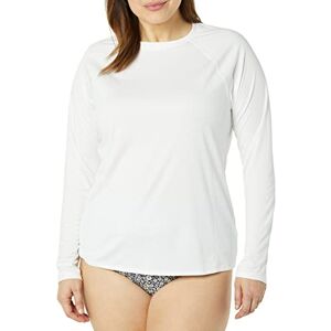 Amazon Essentials Women's Rash Guard Long Sleeve, White, 18 Amazon Essentials Women's Rash Guard Long Sleeve, White, 18