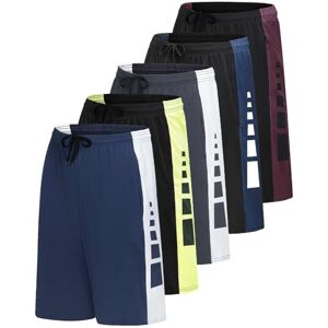 Real Essentials Mens Quick Dry Fit Dri-Fit Active Wear Athletic Performance Football Rugby 9 Inch Inseam Training Tennis Running Essentials Gym Shorts Hombre Stretch Fitness Casual Workout Tech Shorts -Set 10,S Real Essentials Mens Quick Dry Fit Dri-Fit Active Wear Athletic Performance Football Rugby 9 Inch Inseam Training Tennis Running Essentials Gym Shorts Hombre Stretch Fitness Casual Workout Tech Shorts -Set 10,S