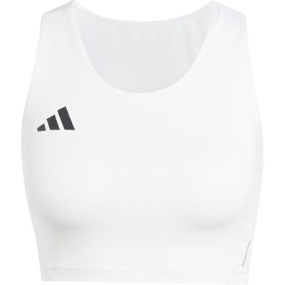 adidas Women's Adizero Essentials Aeroready Running Crop Top Shirt, White, XS adidas Women's Adizero Essentials Aeroready Running Crop Top Shirt, White, XS