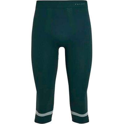 FALKE Men's Warm 3/4 M Ti Functional Yarn Quick Dry 1 Piece Base Layer Bottom, Green Holly 7385 Trend, S FALKE Men's Warm 3/4 M Ti Functional Yarn Quick Dry 1 Piece Base Layer Bottom, Green Holly 7385 Trend, S