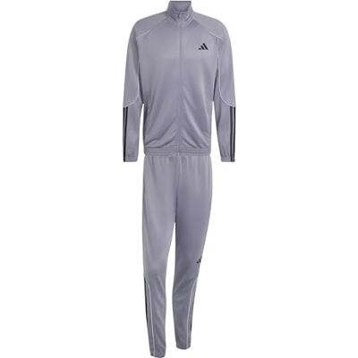 adidas Men's Stadium 3-Stripes Track_Suit, Slate/black, L Long adidas Men's Stadium 3-Stripes Track_Suit, Slate/black, L Long