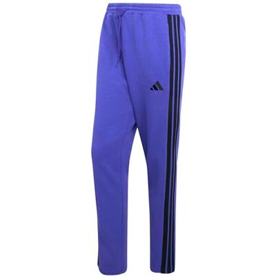 adidas Men's Essentials Three Stripes Fleece Open Hem Pants, Pure Purple/Black, 5XL Tall adidas Men's Essentials Three Stripes Fleece Open Hem Pants, Pure Purple/Black, 5XL Tall