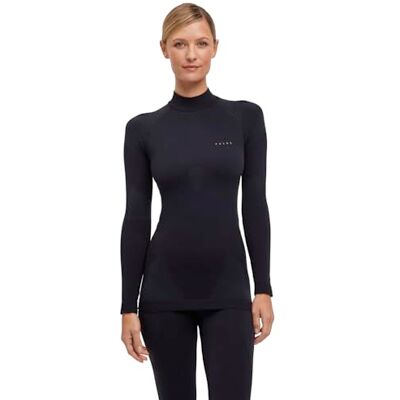 FALKE Women's Warm Turtleneck W L/s Sh Functional Yarn Quick Dry Base Layer Top 1 Piece, Black 3000, XS FALKE Women's Warm Turtleneck W L/s Sh Functional Yarn Quick Dry Base Layer Top 1 Piece, Black 3000, XS