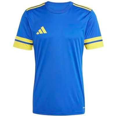adidas Men's Squadra25 Jersey Short Sleeve Shirt, Team Royal Blue/Team Yellow, 3XL adidas Men's Squadra25 Jersey Short Sleeve Shirt, Team Royal Blue/Team Yellow, 3XL