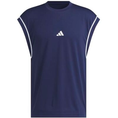 adidas Men's Basketball All World Sleeveless Tank Shirt, Team Navy Blue 2 / Team Navy Blue 2, L Tall adidas Men's Basketball All World Sleeveless Tank Shirt, Team Navy Blue 2 / Team Navy Blue 2, L Tall