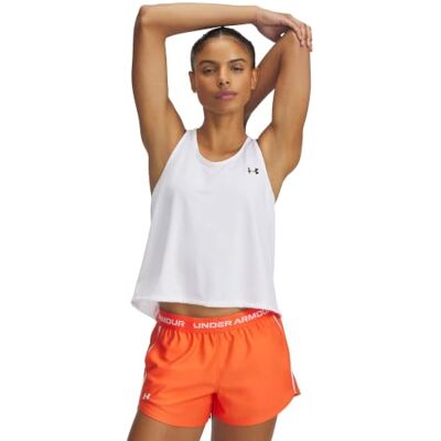 Under Armour Women's Tech Swing Tank, Breathable, Loose-Cut Running Vest, Athletic Sleeveless Tank Top for Women White / / Black Under Armour Women's Tech Swing Tank, Breathable, Loose-Cut Running Vest, Athletic Sleeveless Tank Top for Women White / / Black