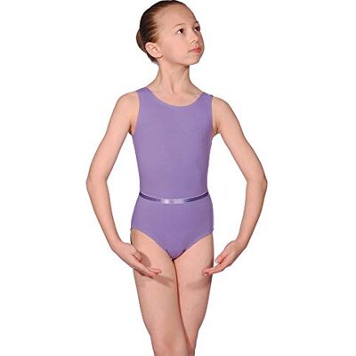 Roch Valley Women Cotton June Sleeveless Exam Leotard with Belt Lavender, Large Roch Valley Women Cotton June Sleeveless Exam Leotard with Belt Lavender, Large