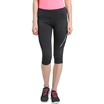 Ultrasport Women's Cara Running Capri Pants Dark Grey Melange, X-Small Ultrasport Women's Cara Running Capri Pants Dark Grey Melange, X-Small