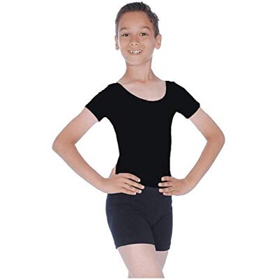 Roch Valley Adam Short Sleeved Mens/Boy's Leotard Black Aged 5-6 110-116cm (1) Roch Valley Adam Short Sleeved Mens/Boy's Leotard Black Aged 5-6 110-116cm (1)