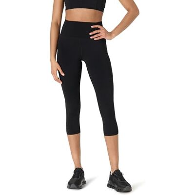 Amazon Essentials Women's Active FormFlex Buttery Soft High Waist 19" (48.3) Inseam Capri Pants Yoga Workout Leggings, Black, L Amazon Essentials Women's Active FormFlex Buttery Soft High Waist 19" (48.3) Inseam Capri Pants Yoga Workout Leggings, Black, L