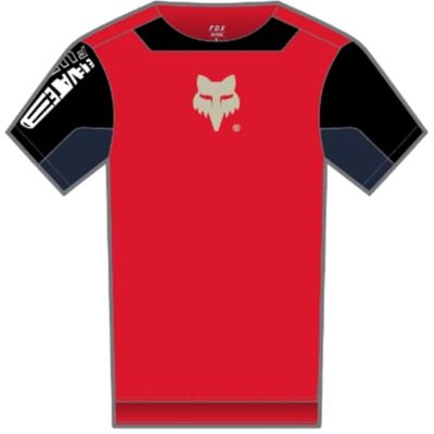 Fox Racing Cycling Jersey Fox Junior Defend Elevated Fluo Red YL Fox Racing Cycling Jersey Fox Junior Defend Elevated Fluo Red YL