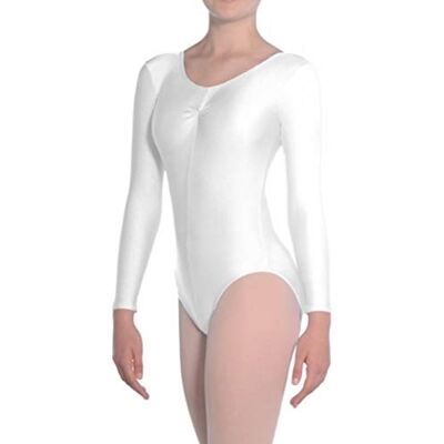 Roch Valley Women Martene Long Sleeve Nylon/Lycra Leotard White, Large Roch Valley Women Martene Long Sleeve Nylon/Lycra Leotard White, Large